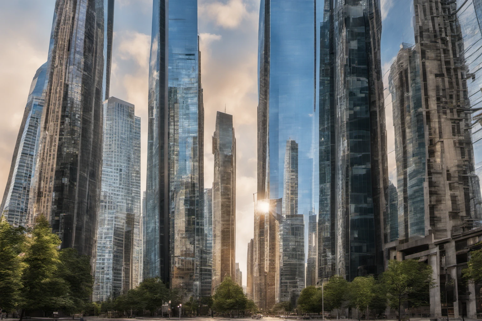 Modern Glass Skyscrapers – Cityscape Photography