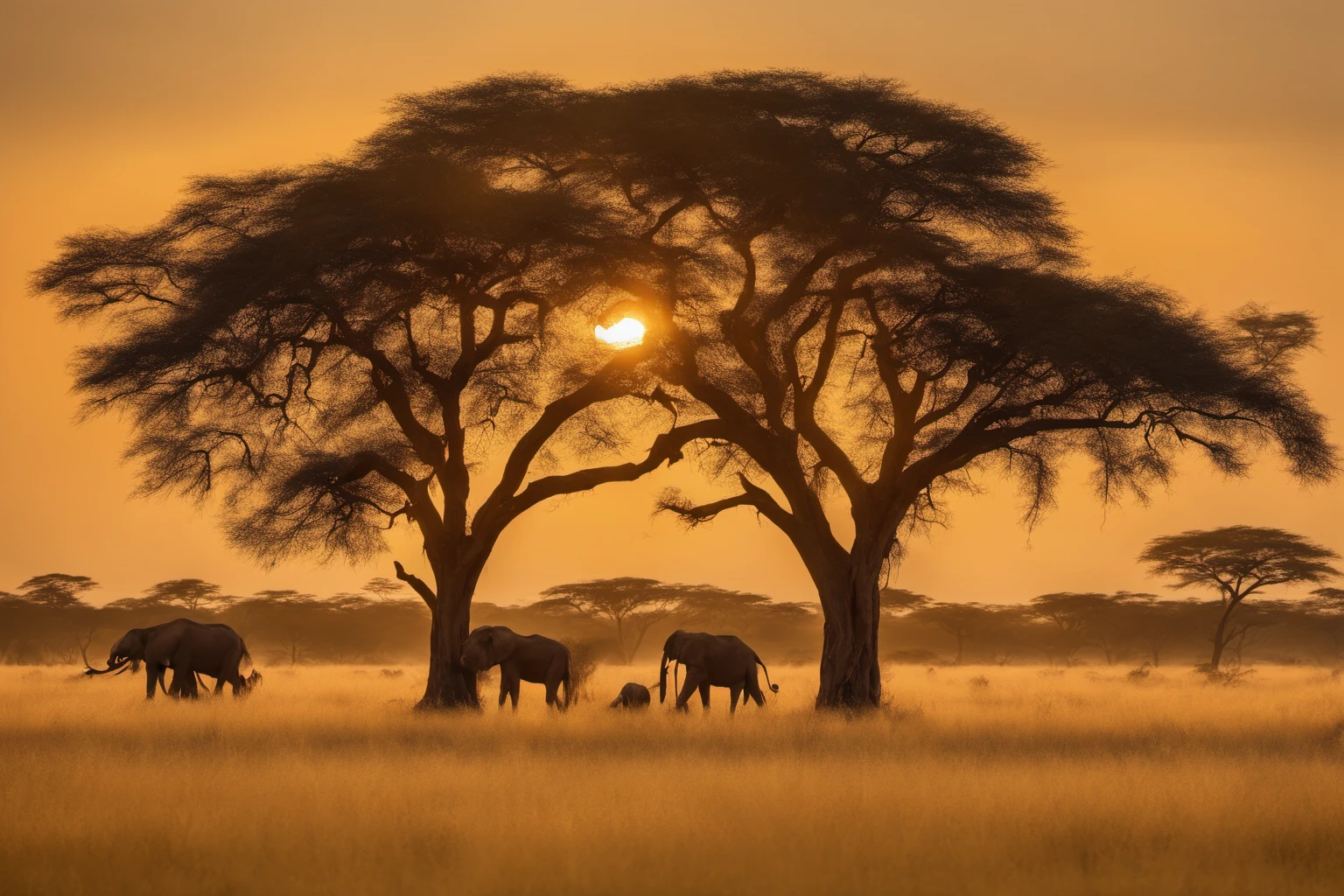 Savannah Grasslands with Acacia Trees – Wildlife Photography