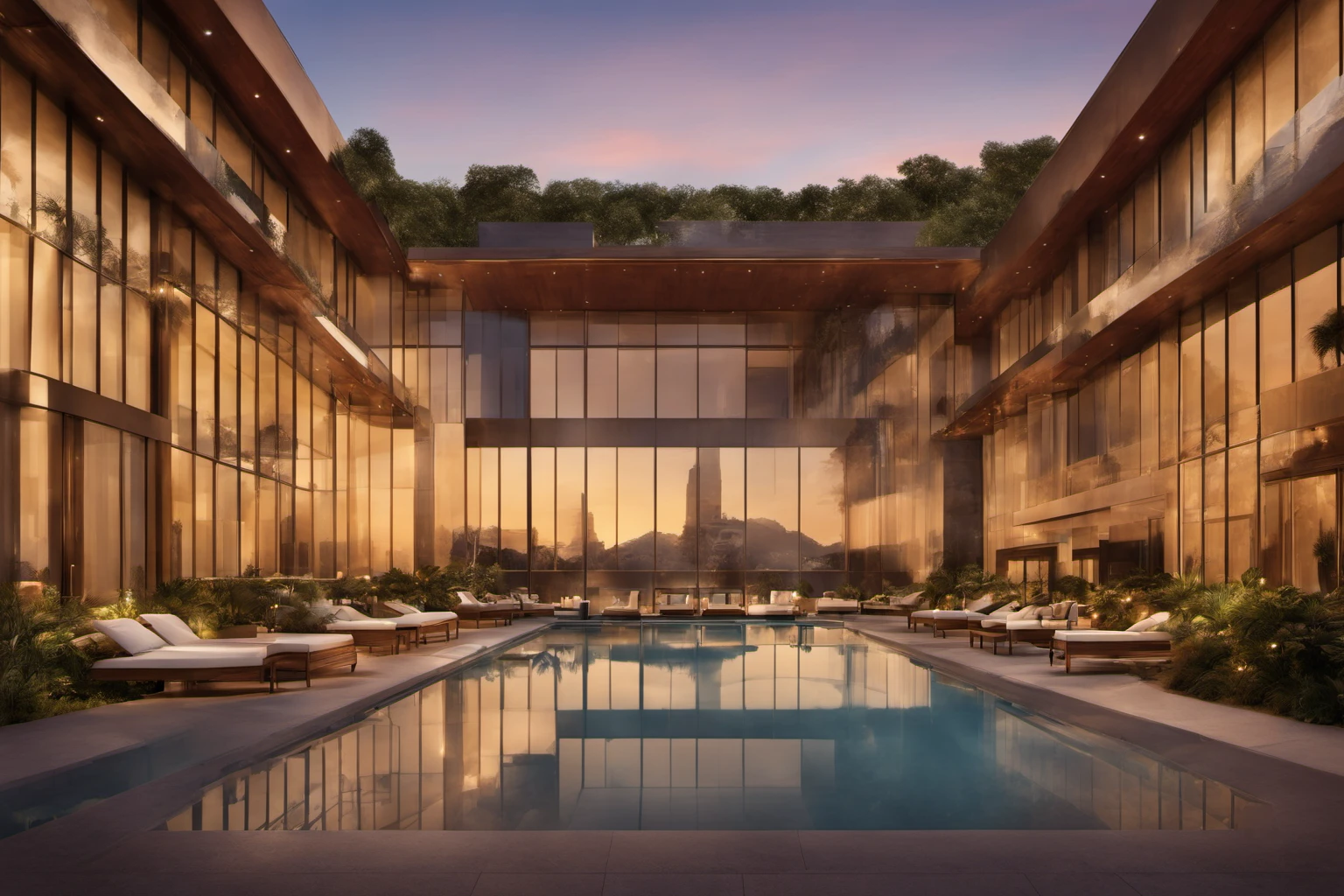 Luxury Hotel Exterior – High-rise Cityscape