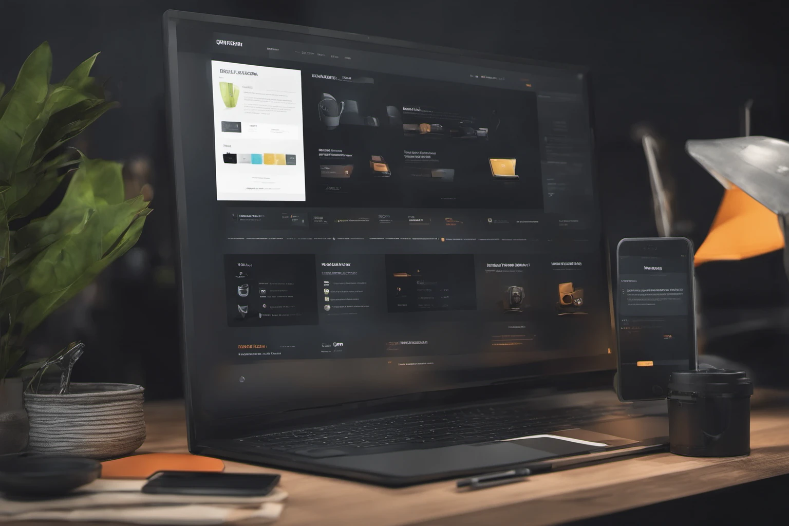 Dark Theme Background – Modern Web Design