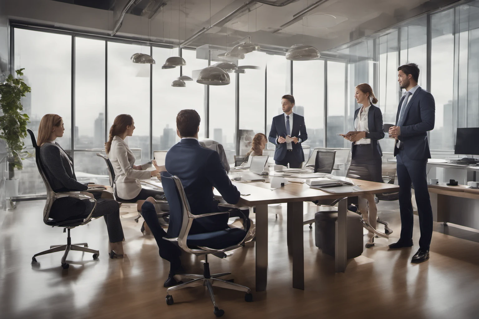 Modern Office Desk Setup – Corporate Website Mobile