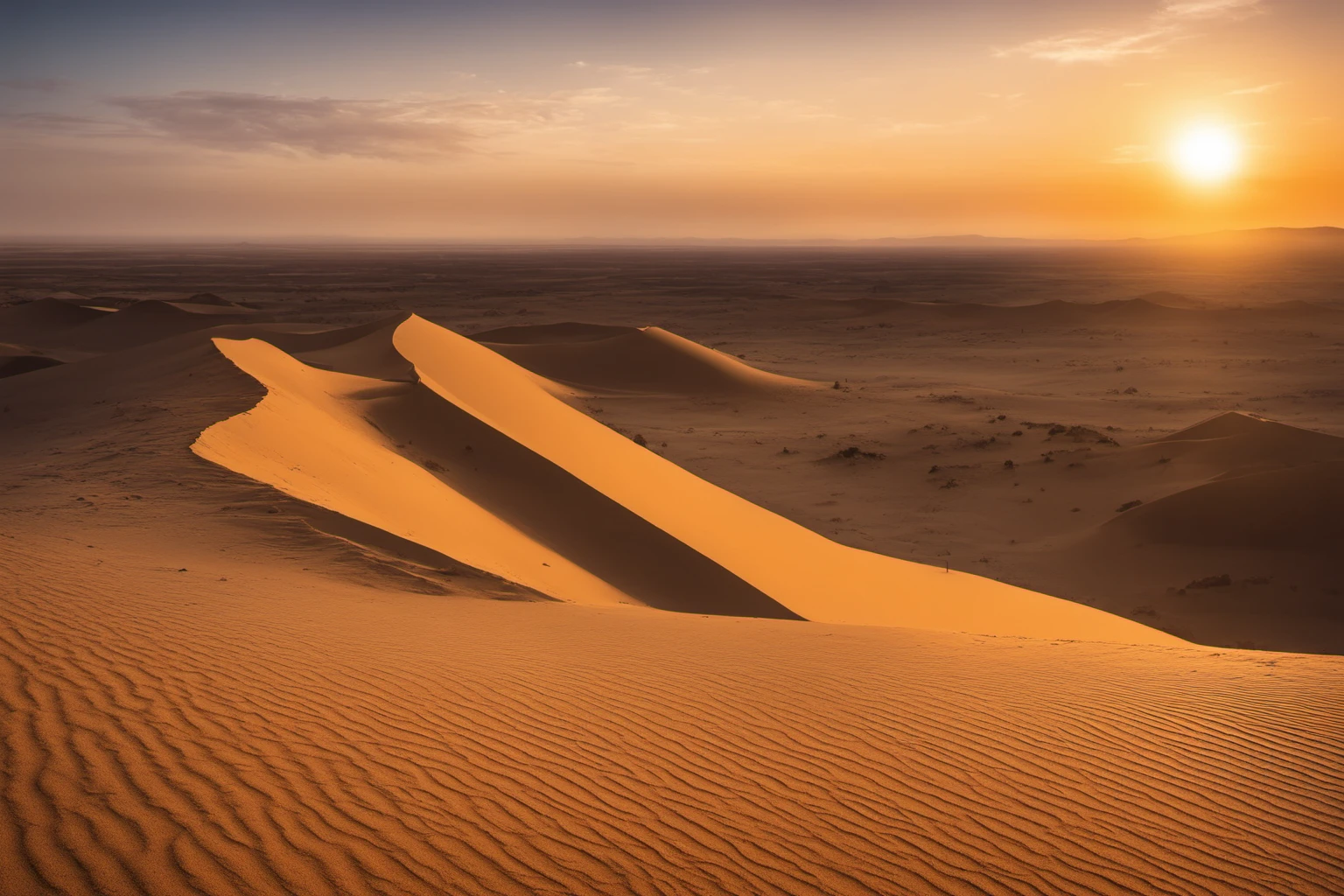 Sunset Over Urban Skyline – Cityscapes at Dusk