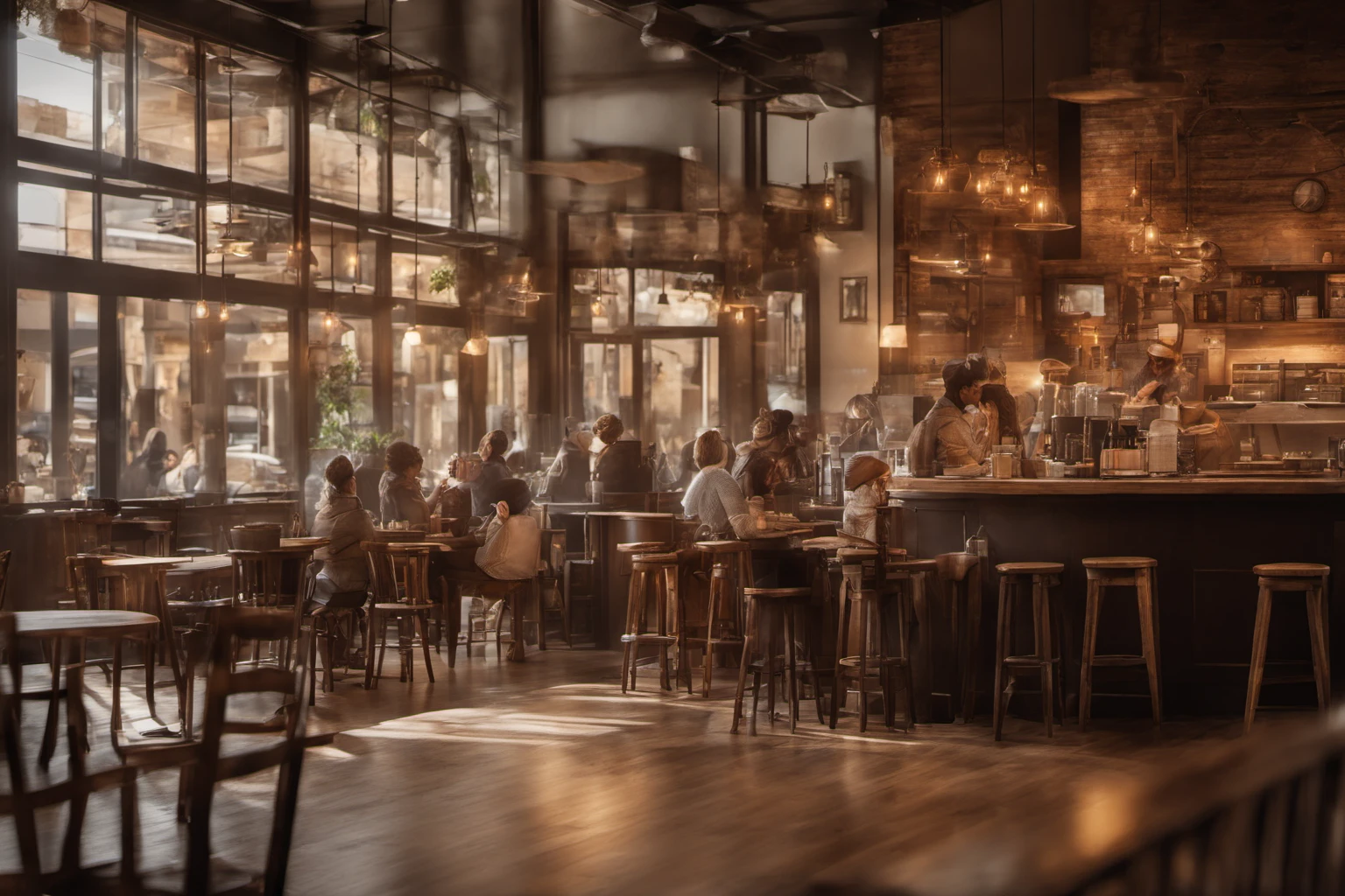 Coffee Shop in Downtown Area – Street Photography