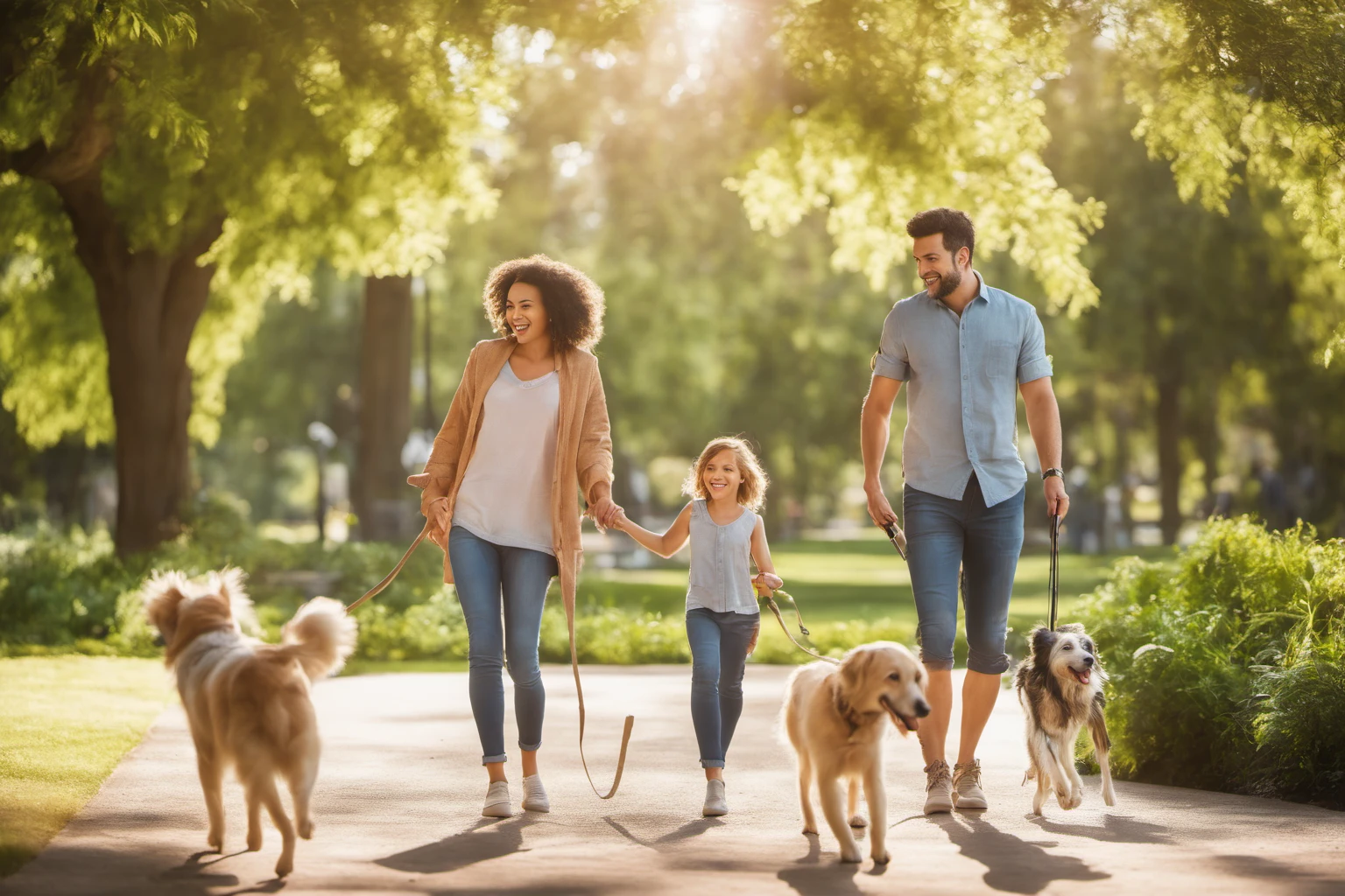 Family Outing – Dog Walk in Park