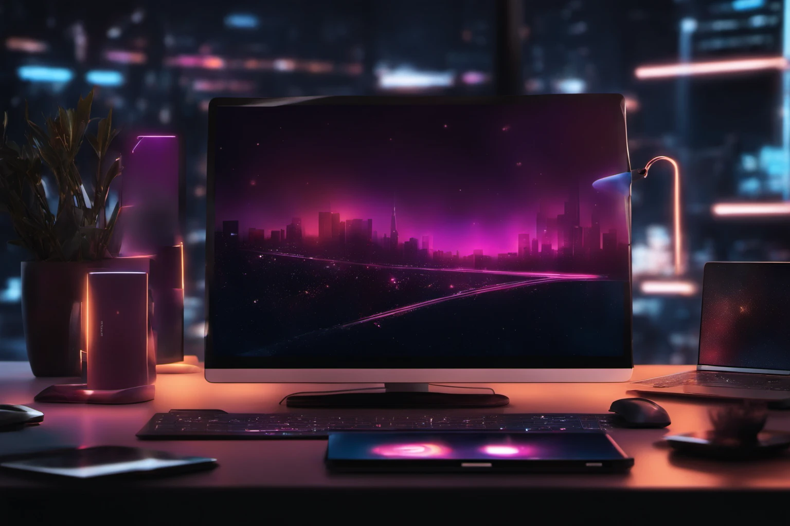 Dark Mode Desktop Background – Tech Product Photography