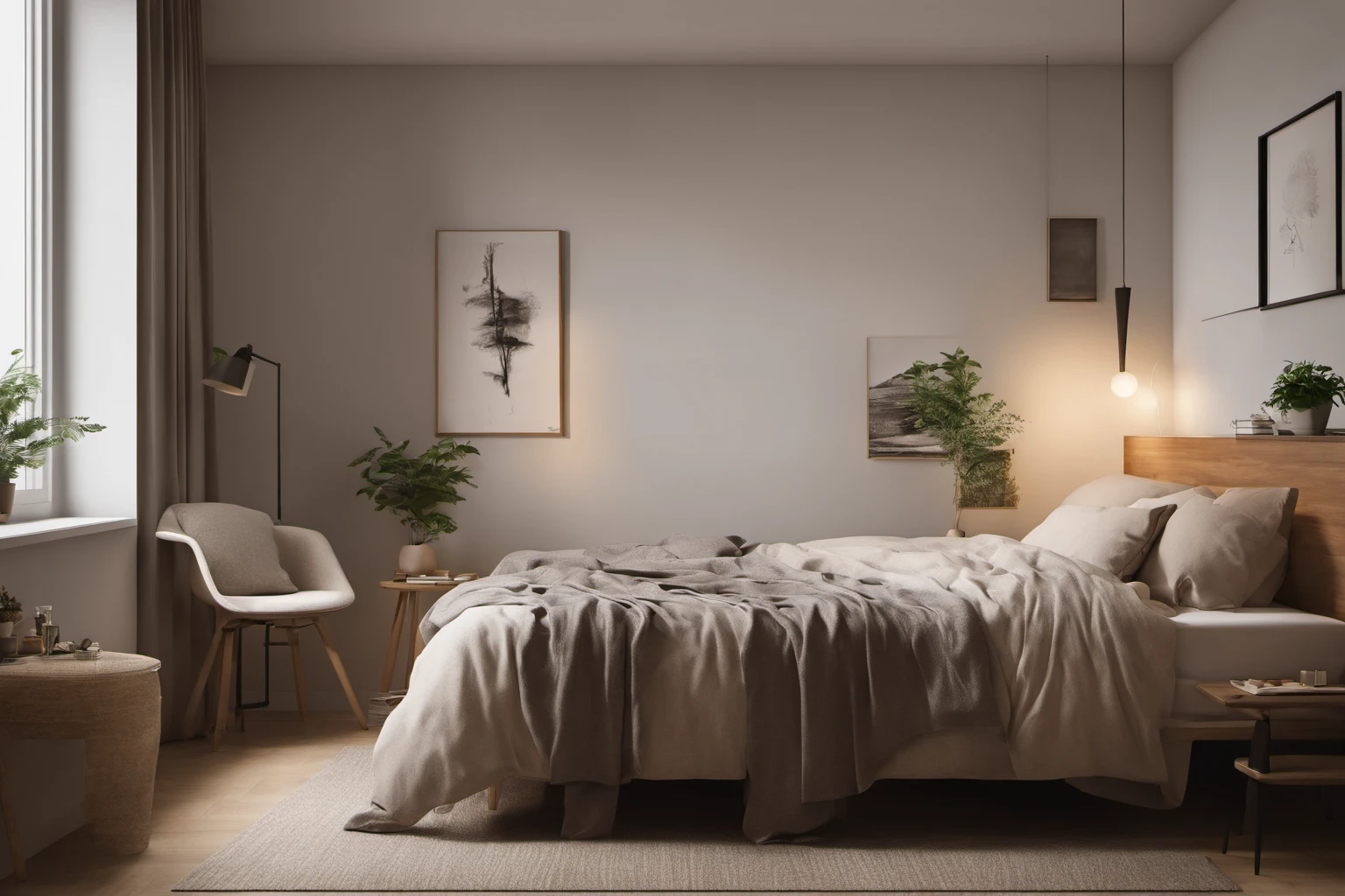 Cozy Small Apartment Bedroom – Interior Design