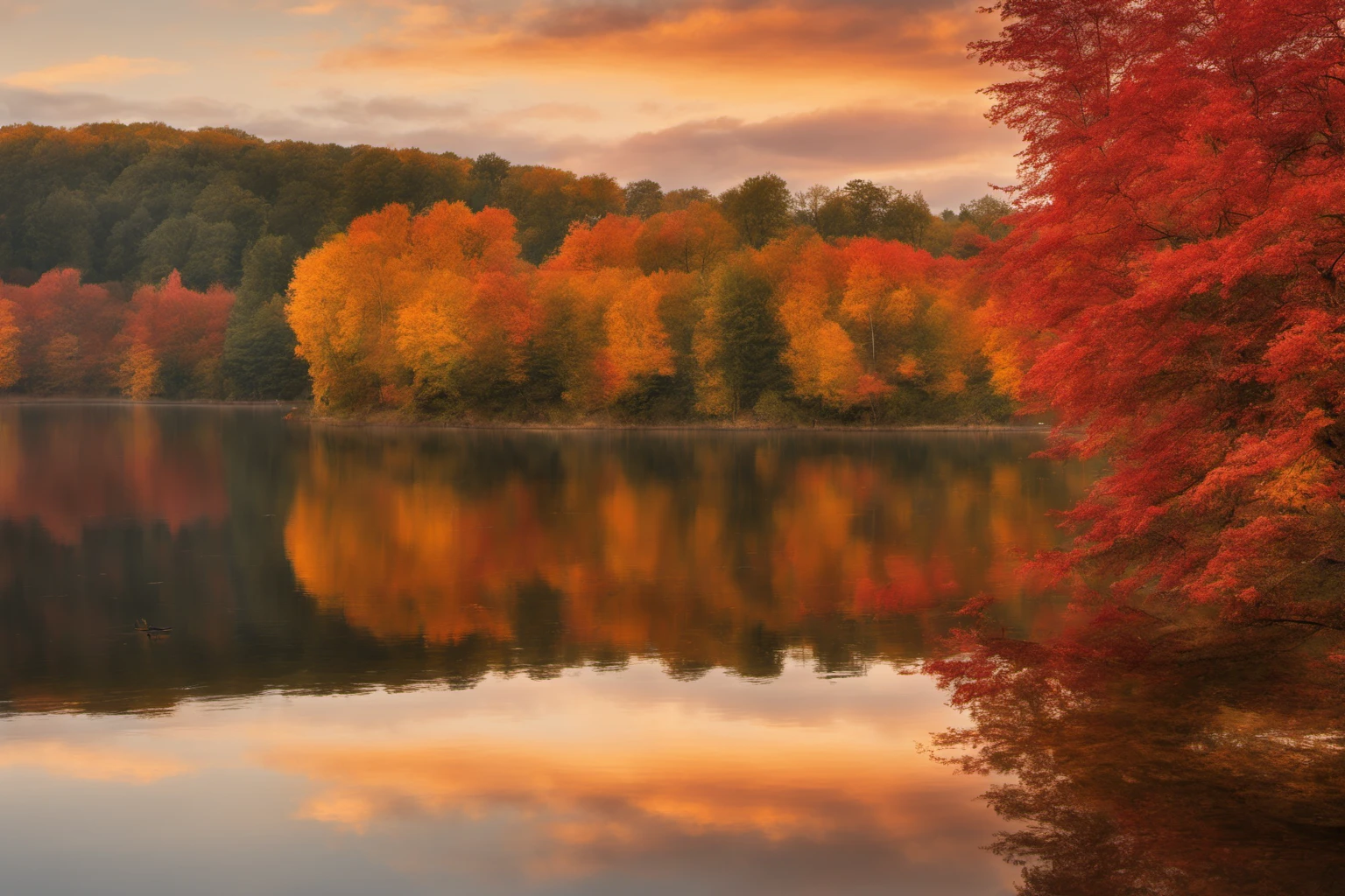 Autumn Lakeside Scenery – Landscape Photography