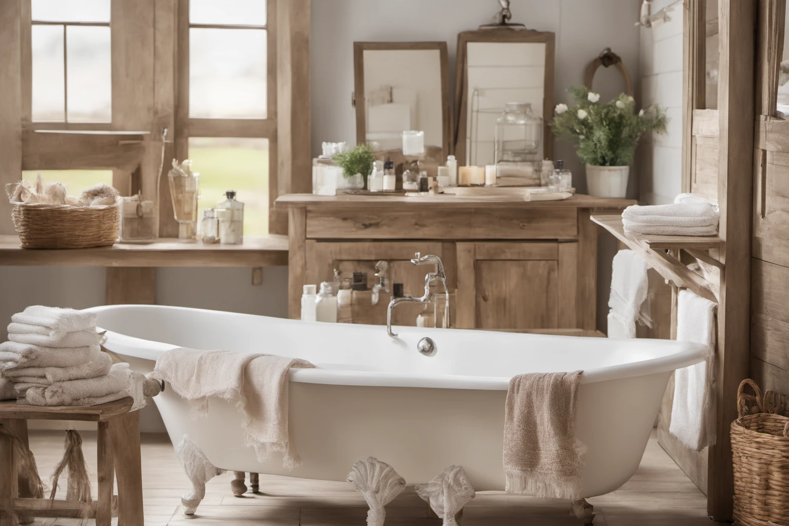 Farmhouse Style Bathroom Decor – Rustic Elegance
