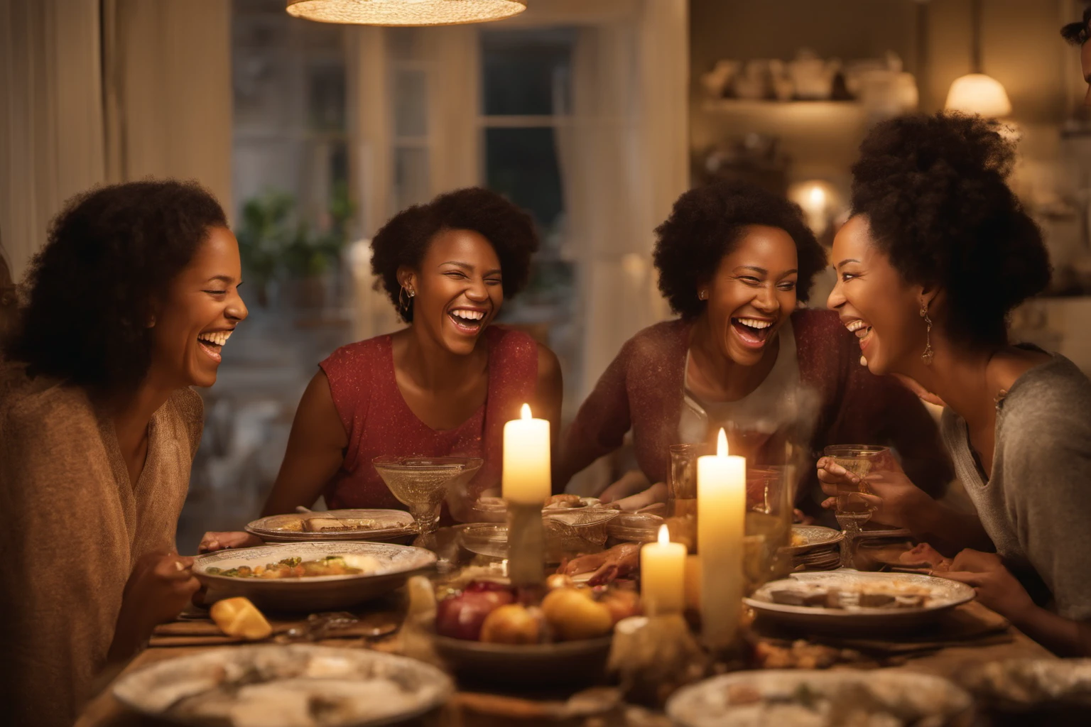 Family Gathering Around Table – Home Life Moments