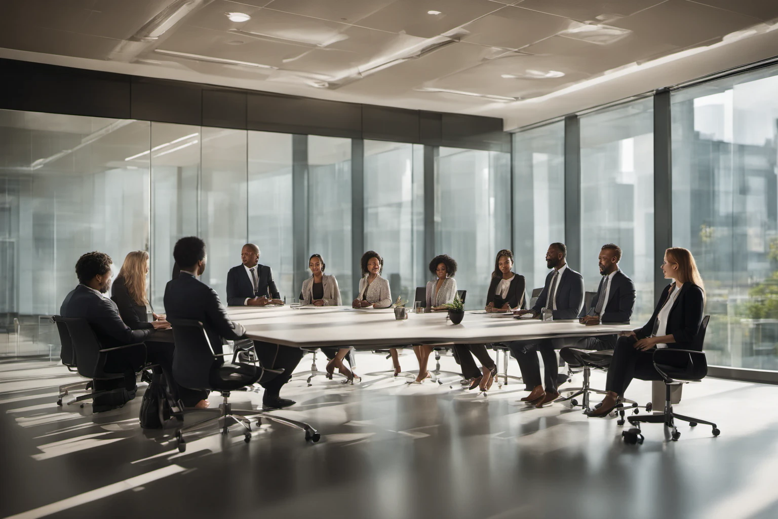 Business Leaders at Meeting – Corporate Collaboration