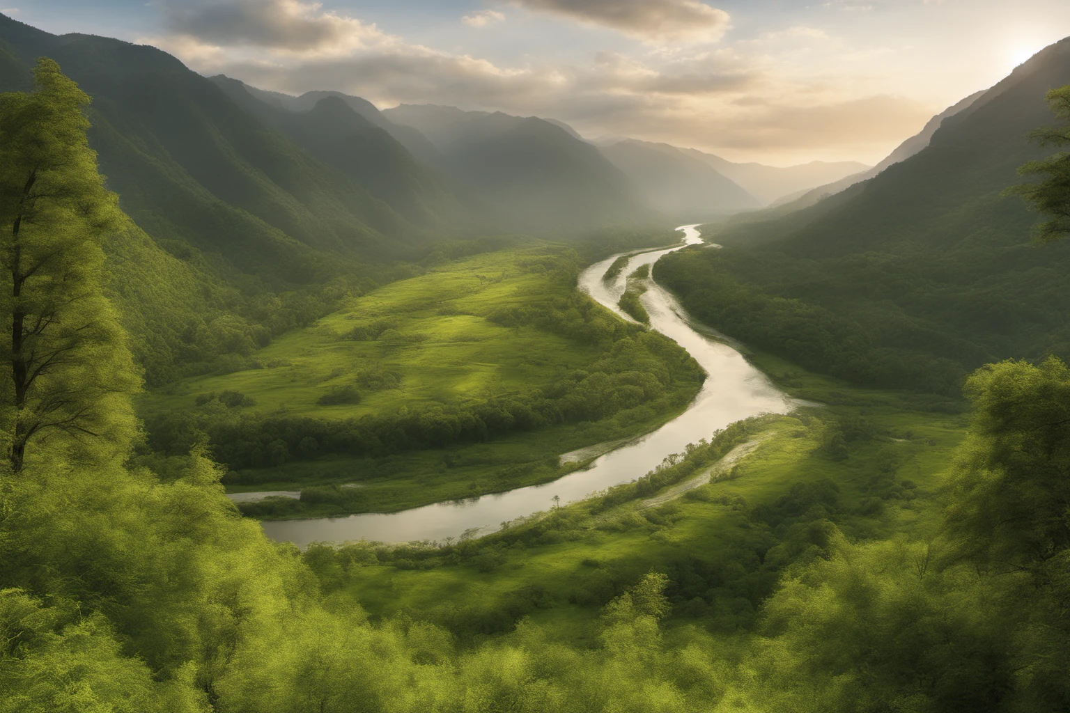 River Valley Panorama – Landscape Photography
