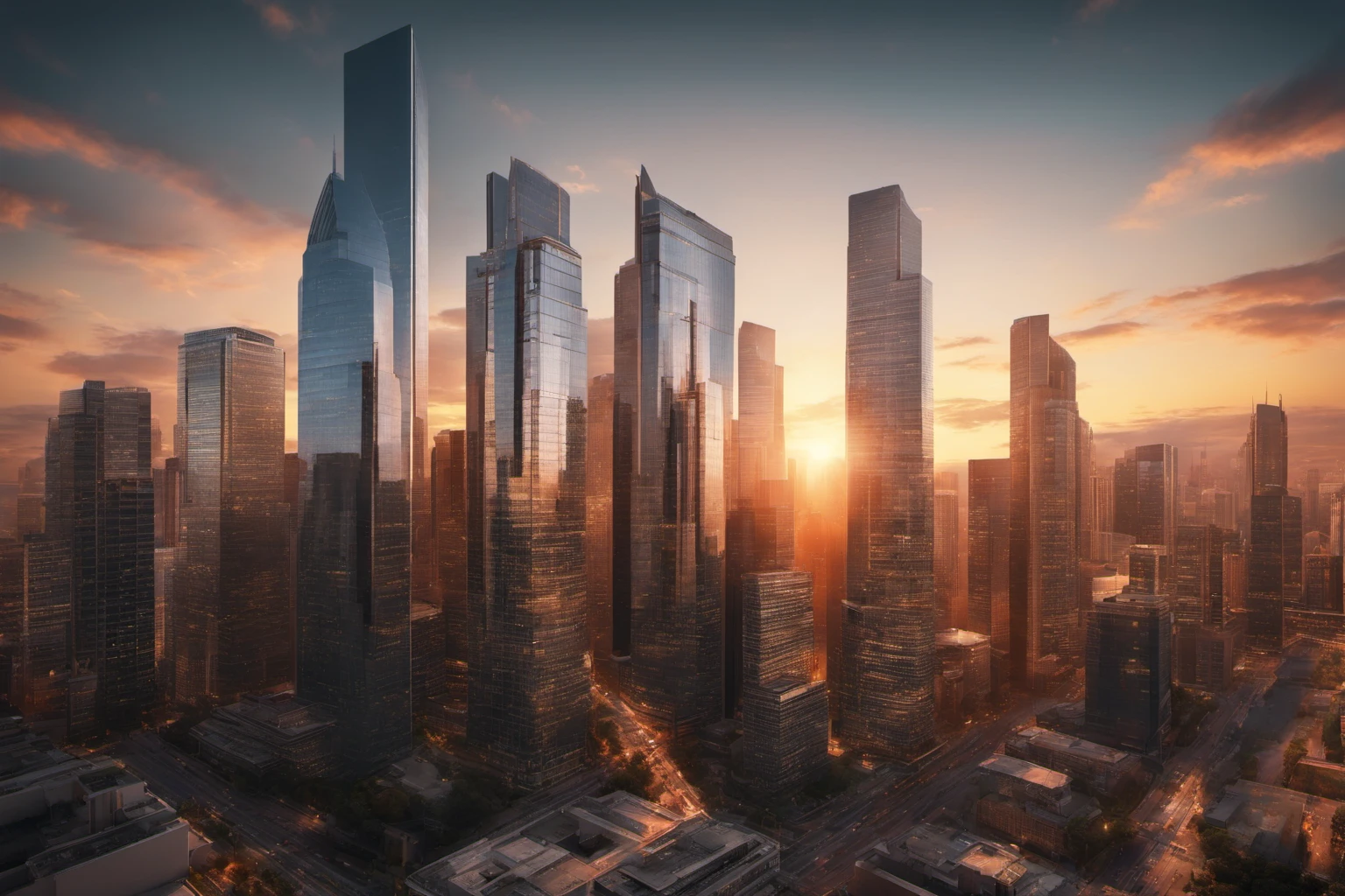 Modern Architecture Skyline View – Urban Landmark Photography