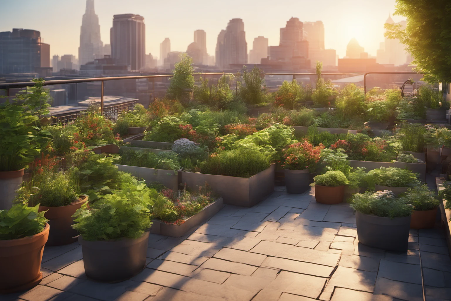 Sunlit Urban Rooftop Garden – Lifestyle Blogging