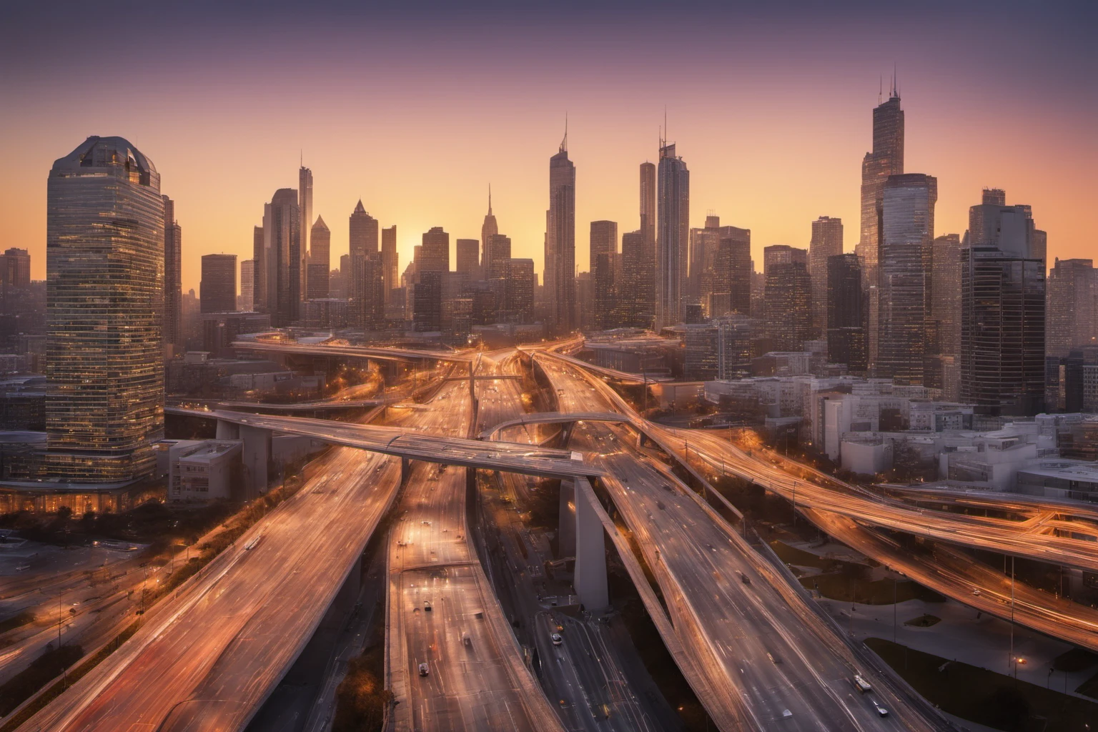 New Modern Bridge Structure Cityscape – Urban Architecture