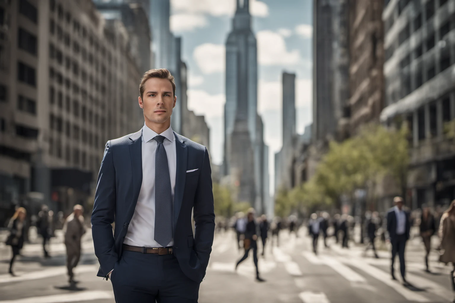 Determined Executive Walking City Streets – Urban Business Photography