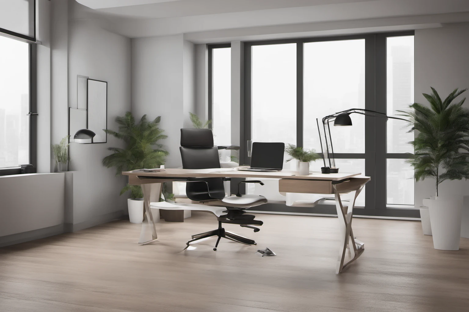 Modern Office Desk Setup – Professional Web Design Template