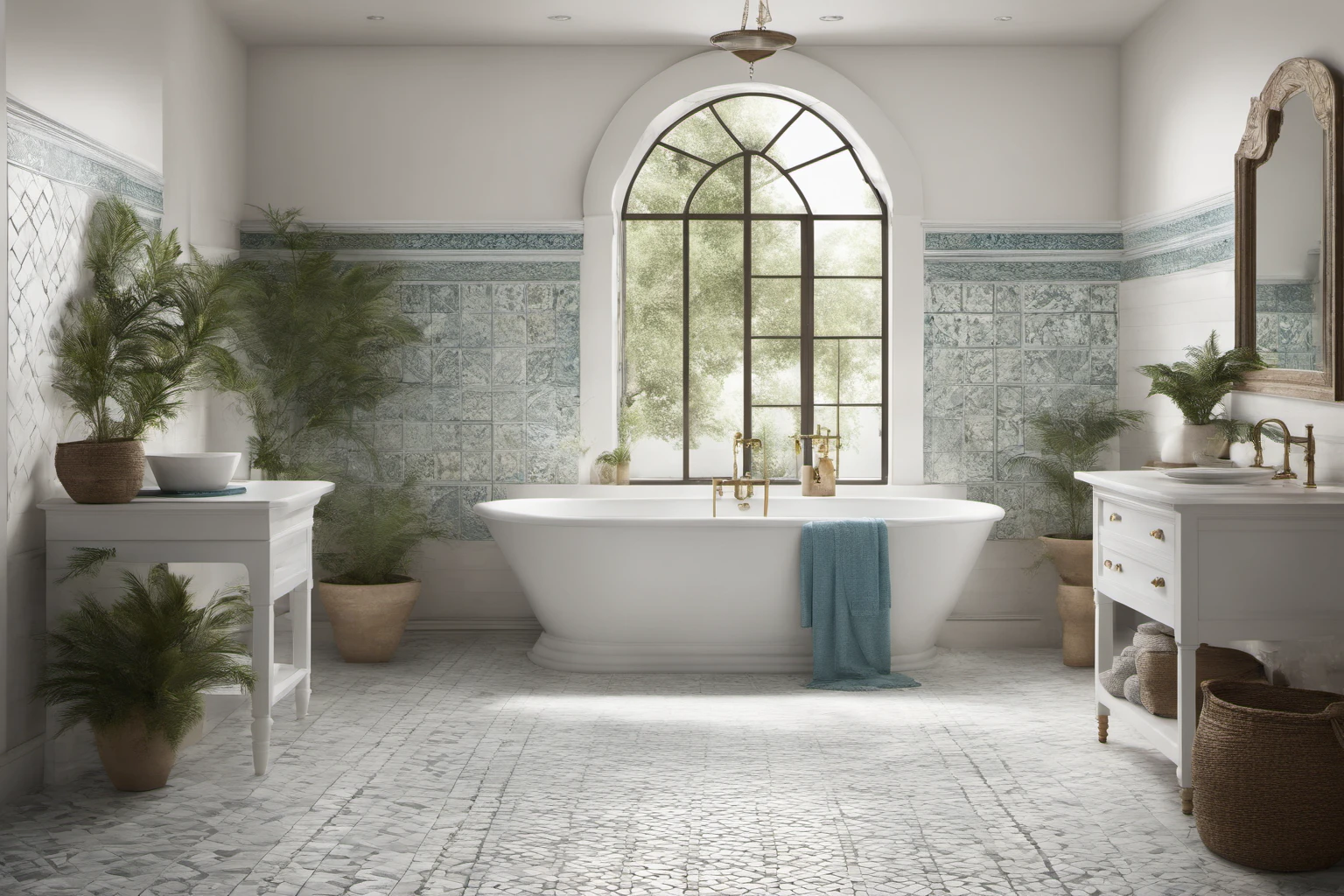 Mediterranean Bathroom Tiles – Coastal Home Decor