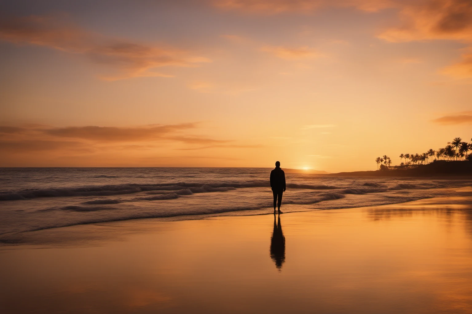 Beach Sunset Silhouette – Tourism Marketing