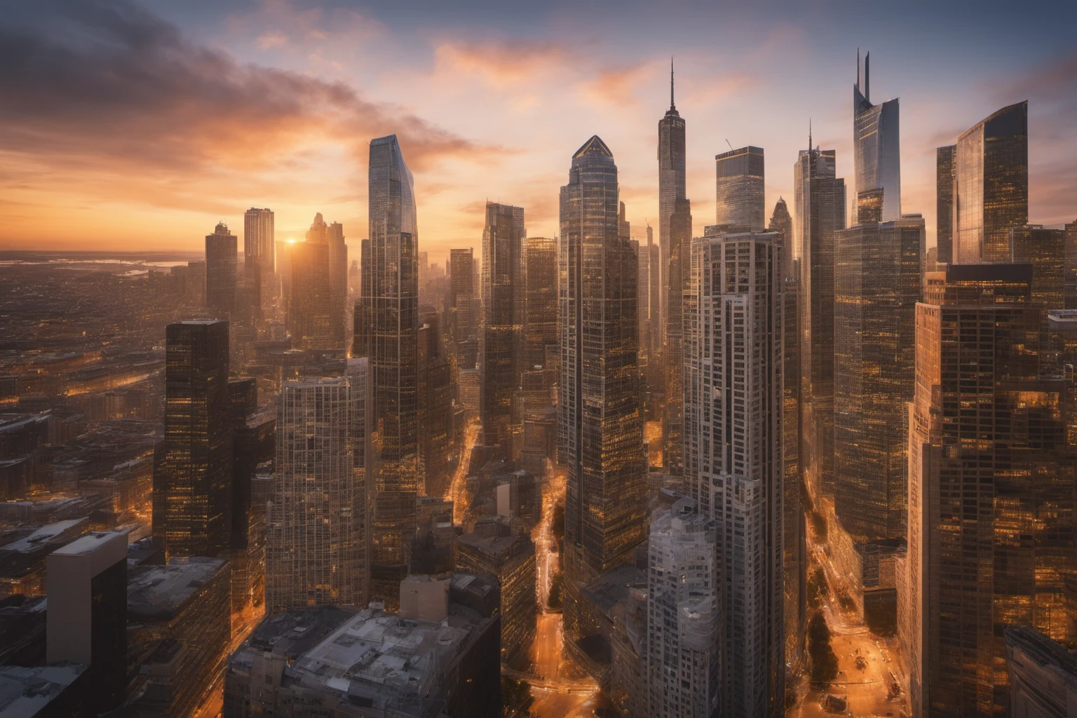 Modern Skyscrapers Skyline View – Cityscape Photography