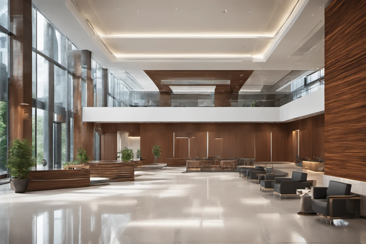 Corporate Headquarter Lobby – Modern Office Environment