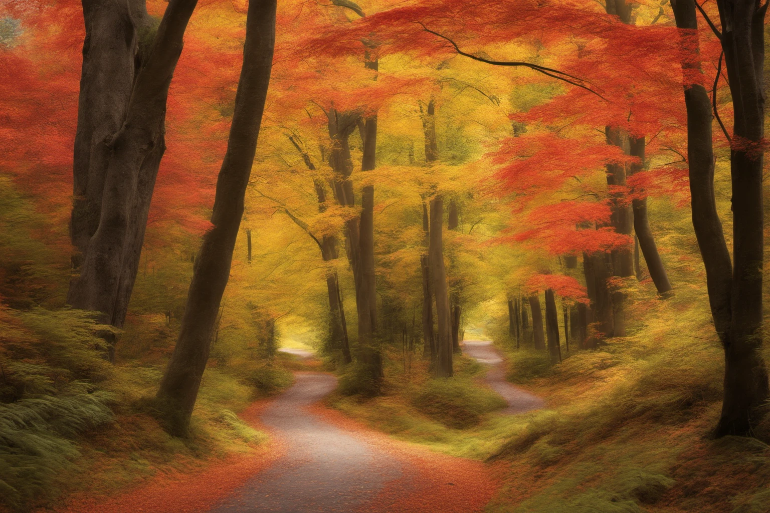 Autumn Leaves Path – Nature Trail Photography