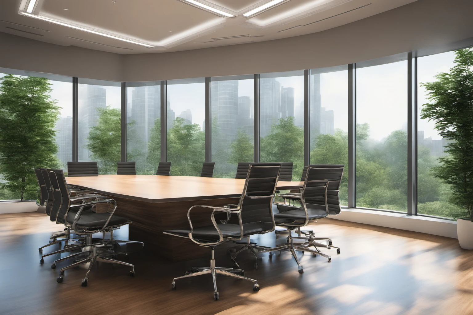 Modern Corporate Boardroom – Executive Meeting Space
