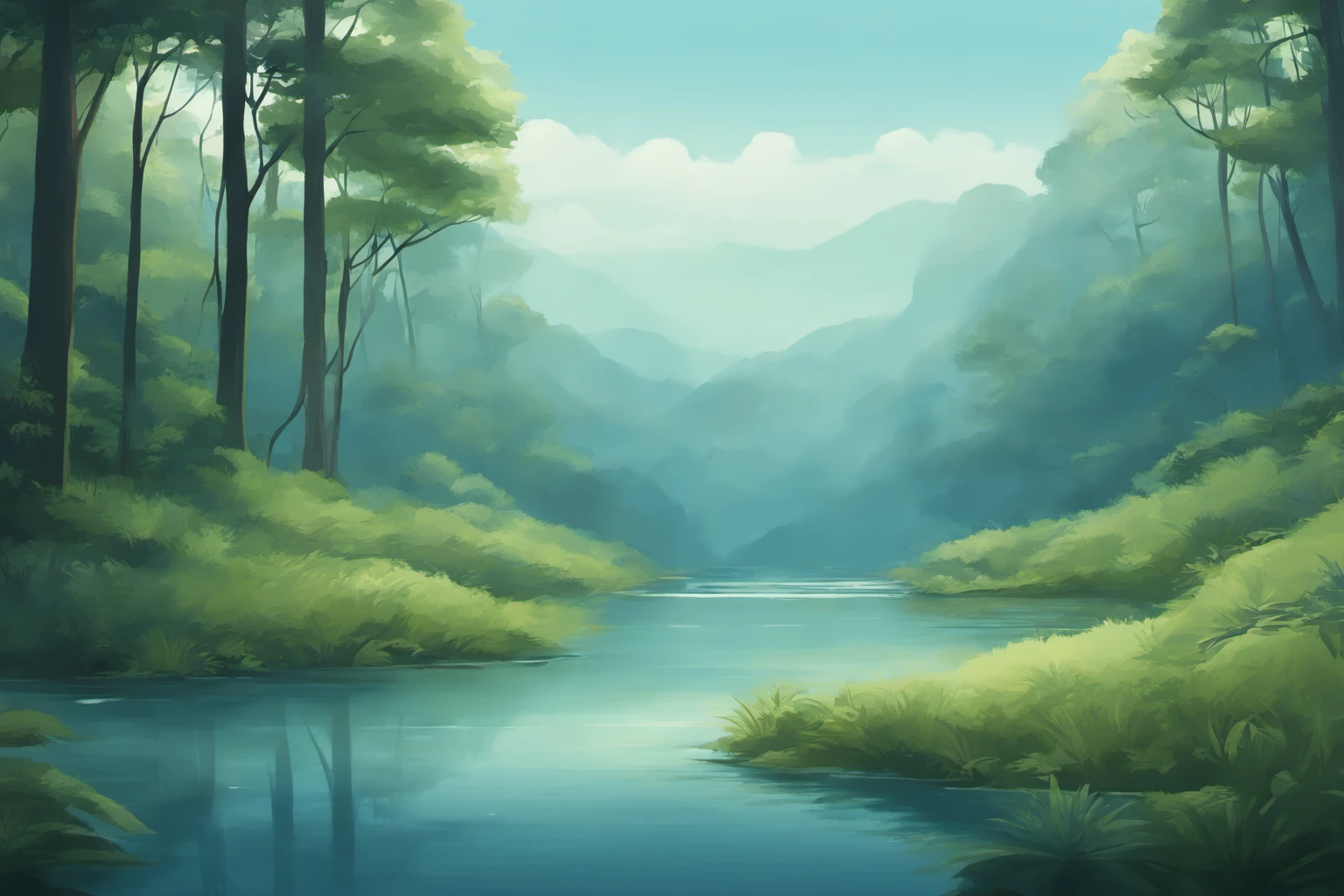 Soothing Greenery Background – Website Header