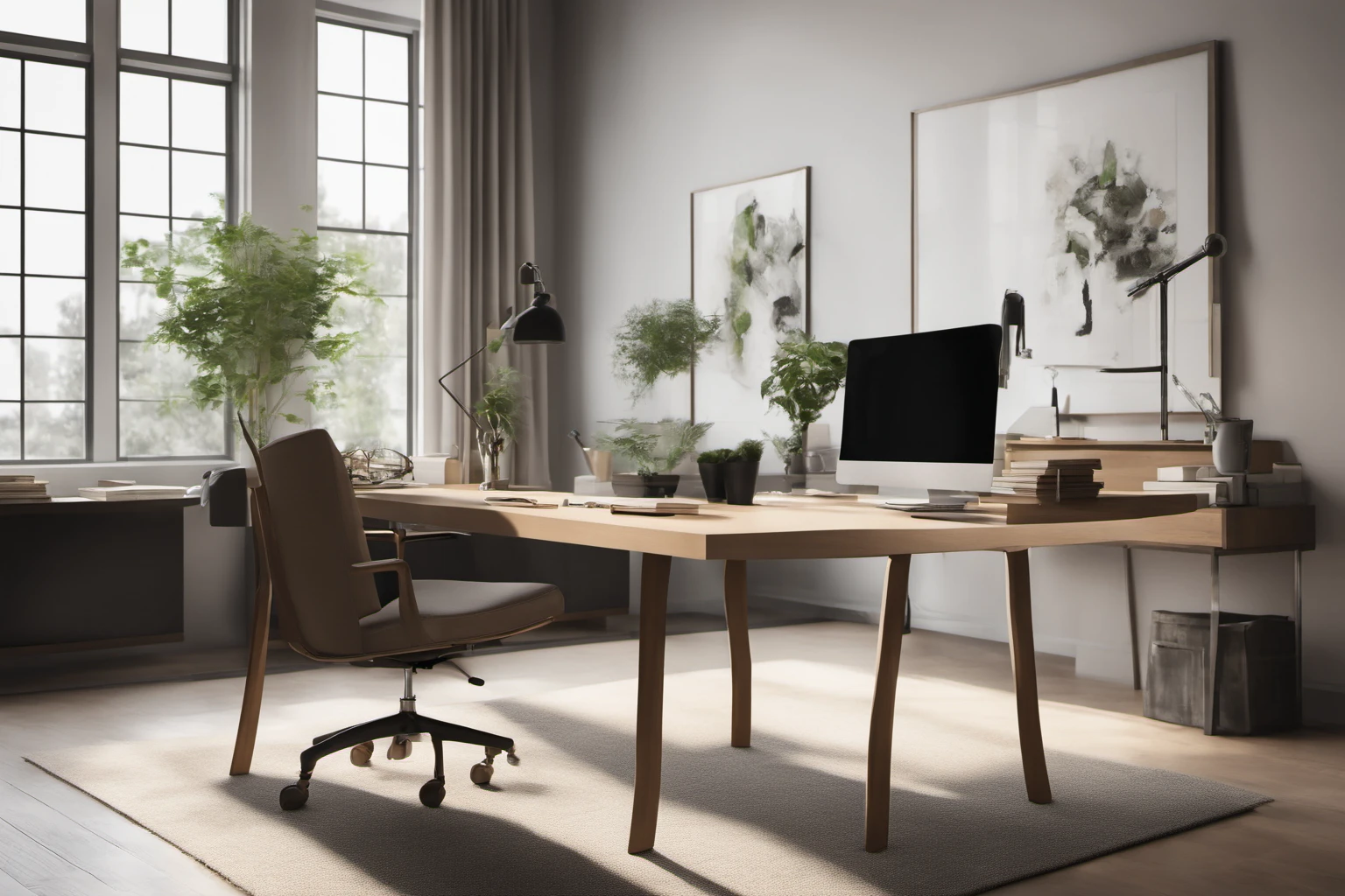 Modern Office Desk Setup – Minimalist Workspace