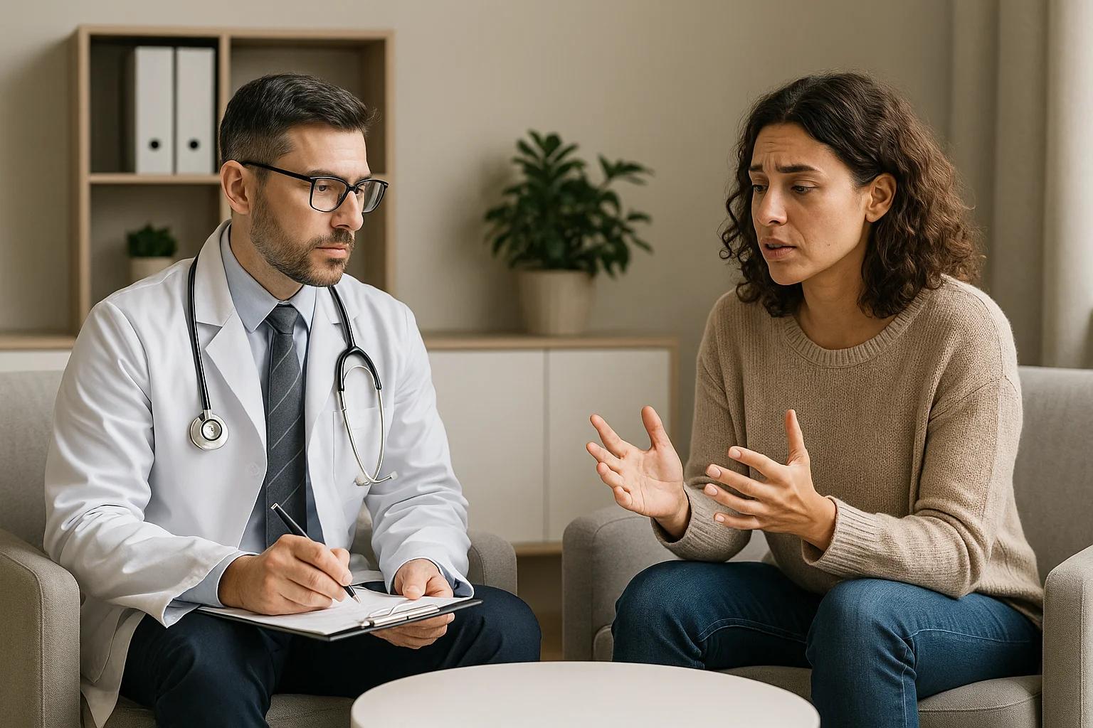 Therapist Consultation in Modern Clinic