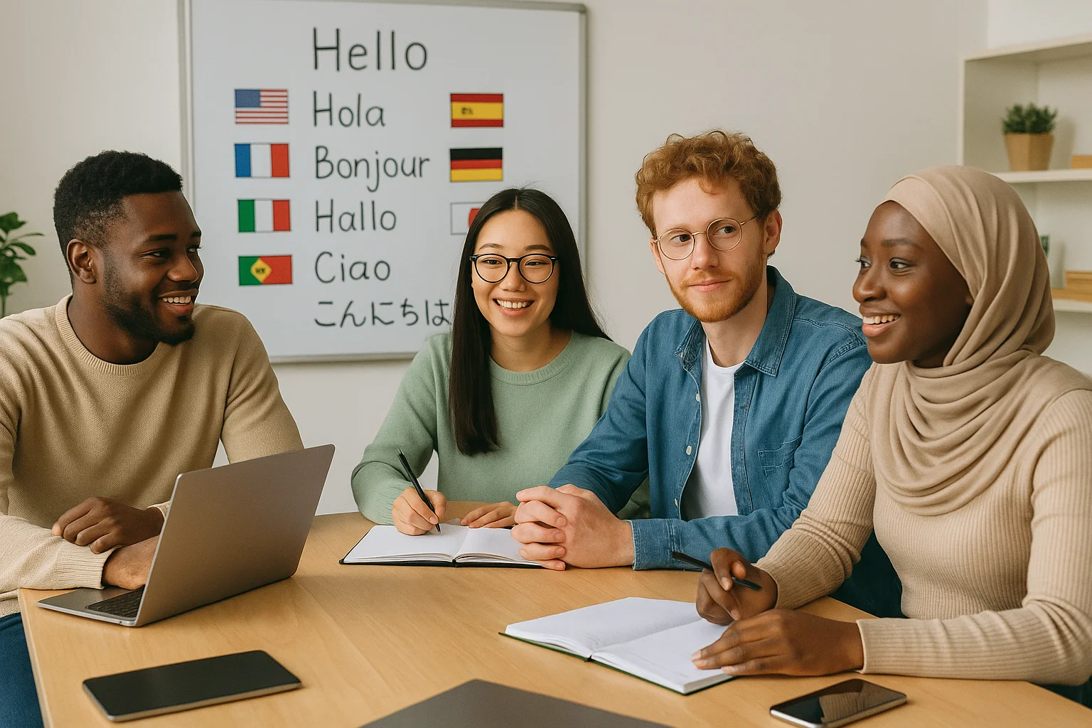 Interactive Language Learning Video Setup