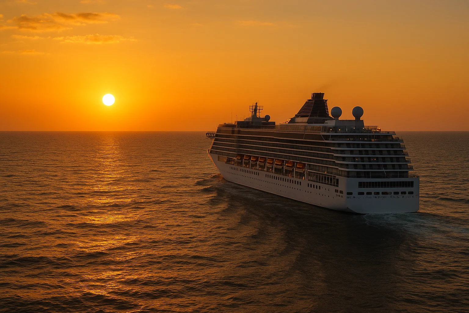 Sunset on a Luxury Cruise