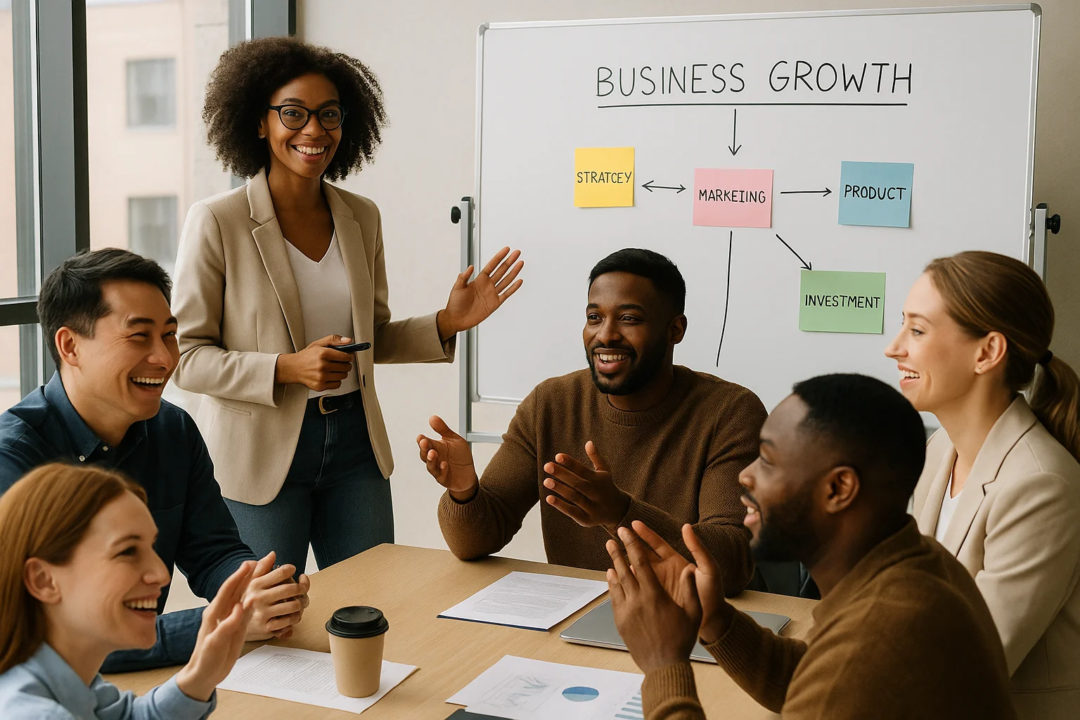 Innovative Team Meeting for Growth