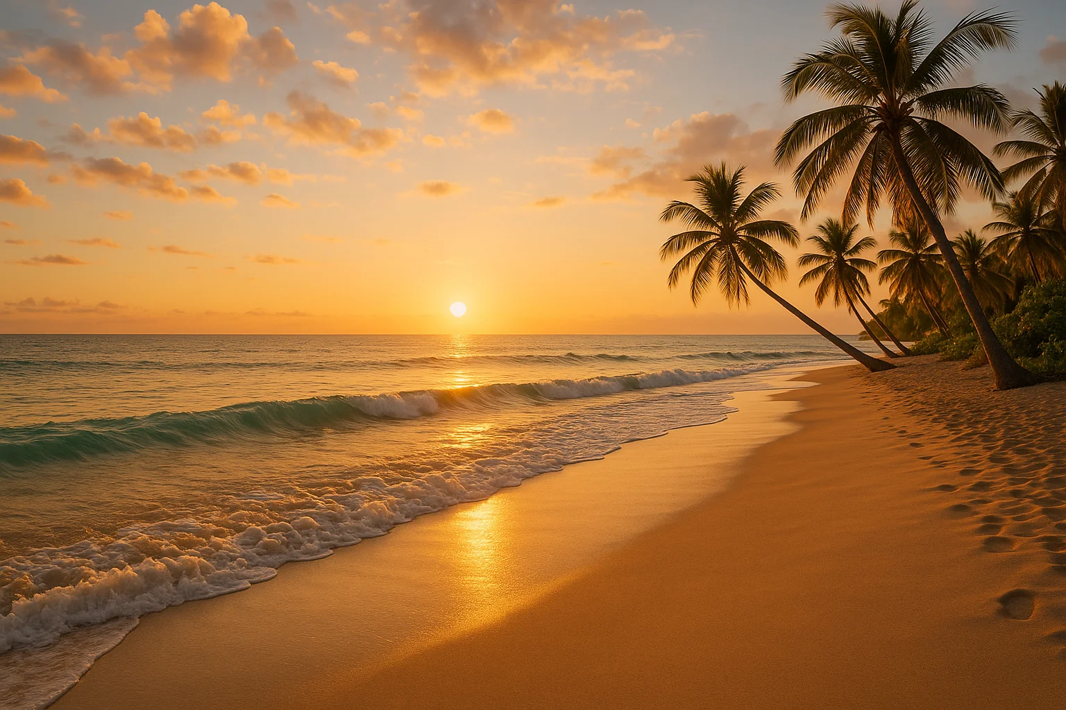 Sunset Serenity at Tropical Beach