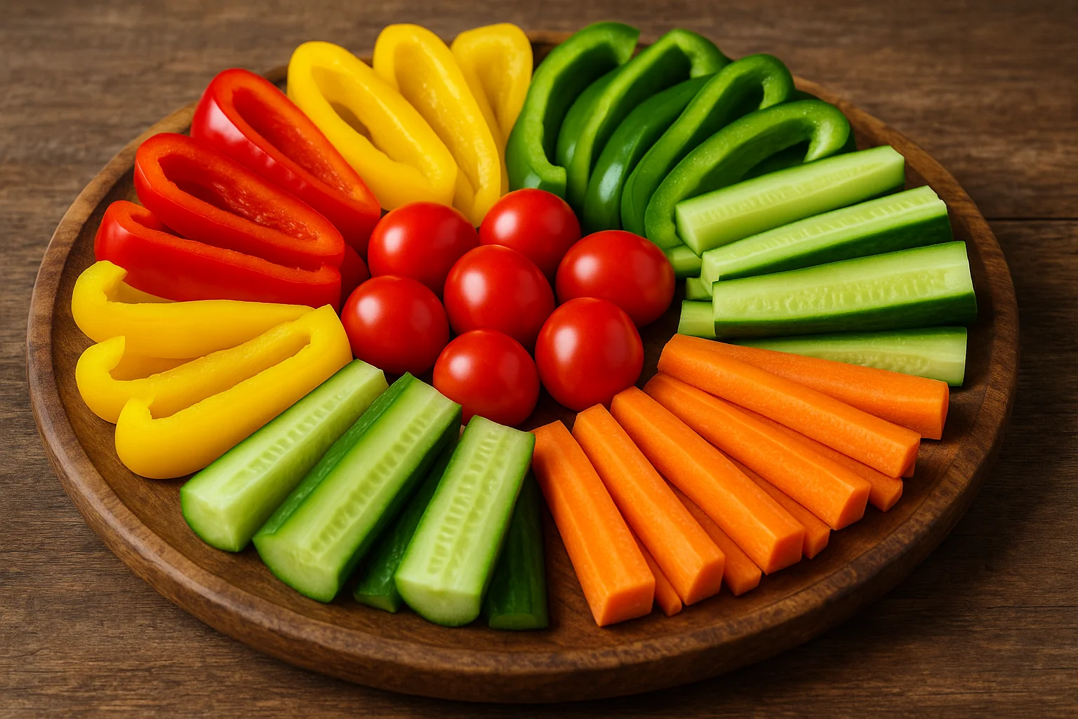 Colorful Raw Vegetable Platter