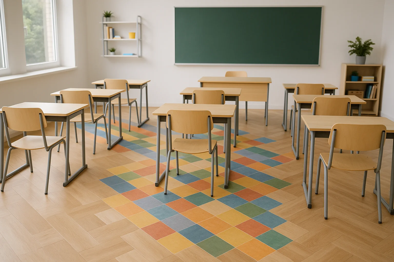 Modern Classroom Flooring Design