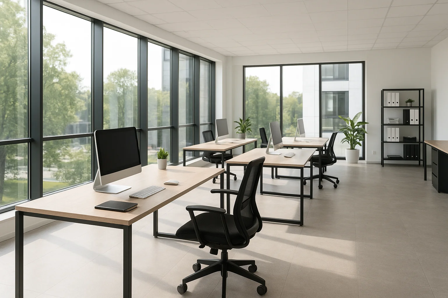 Modern Workspace with Natural Light