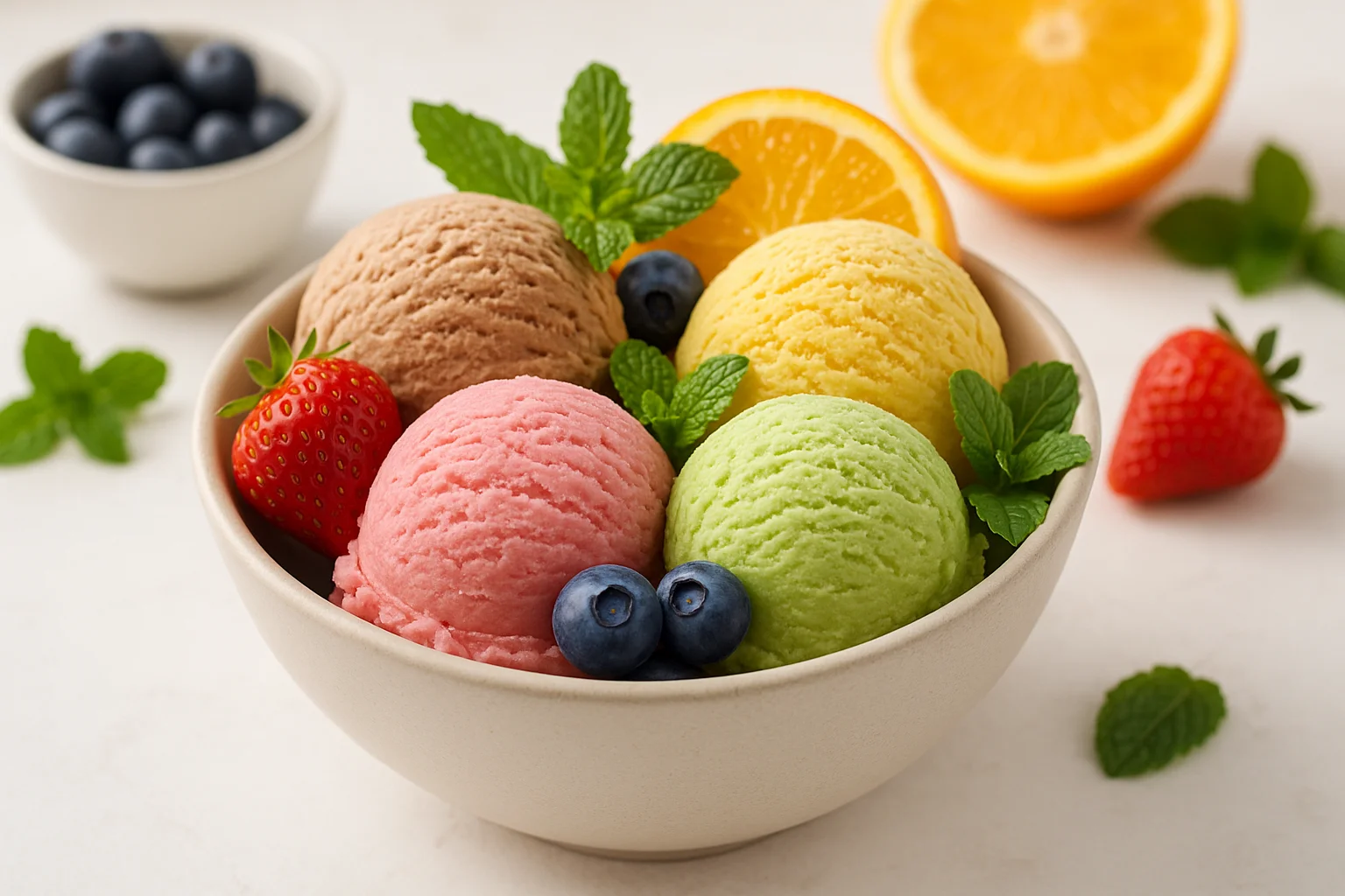 Colorful Vegan Ice Cream Delight