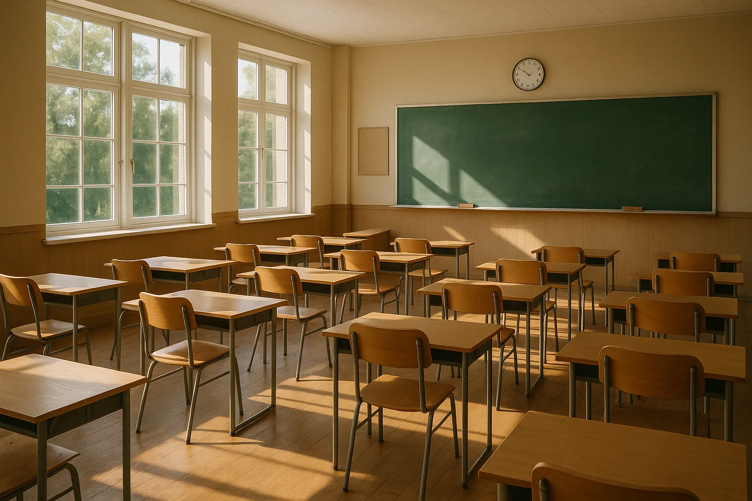 Sunlit Classroom