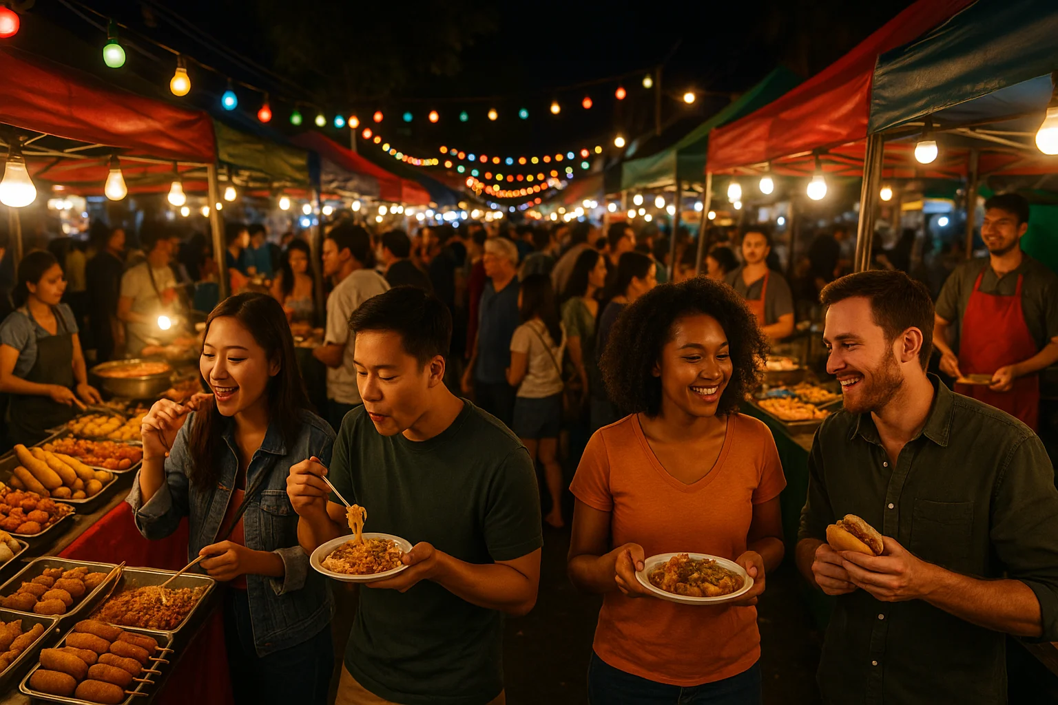 Bustling Night Market Delights