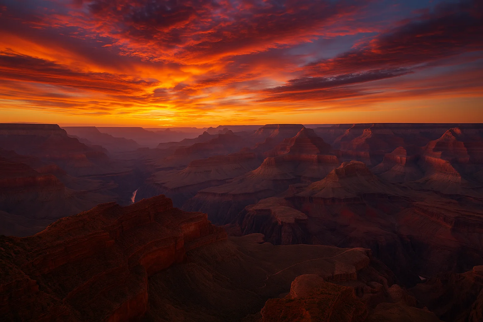 Sunset Over Grand Canyon