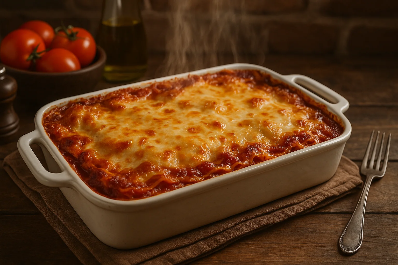 Warm Homemade Lasagna