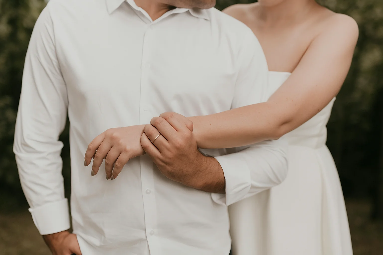 Romantic Wedding Couple – Elegance of Love in Their Hands