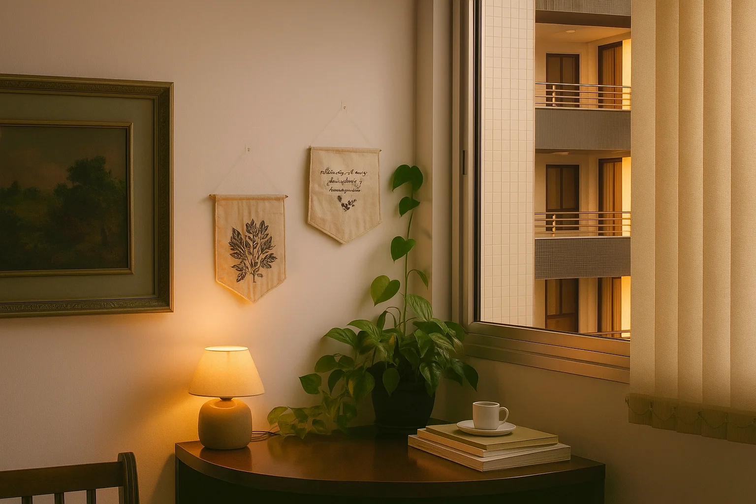 Cozy Evening Corner with Warm Light