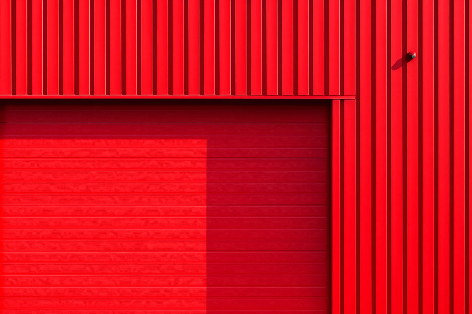 Modern Building with Red Metal Facade