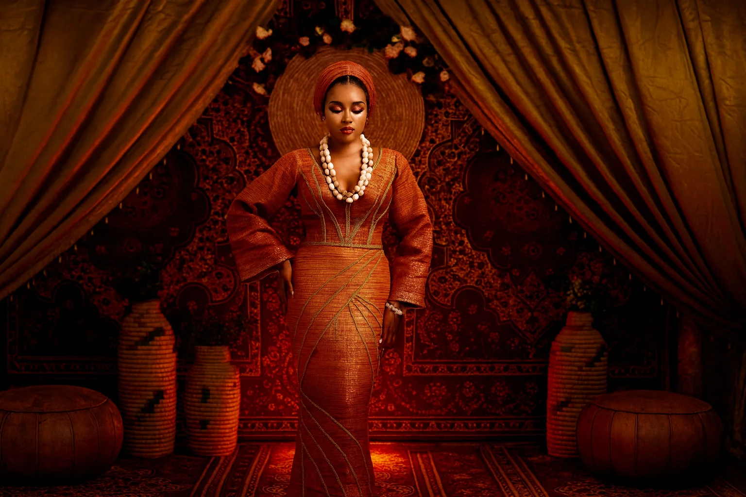 Elegant Portrait in Traditional African Dress